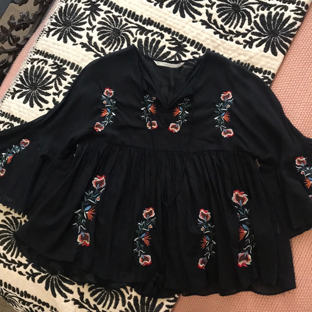 Zara - Embroidered Top